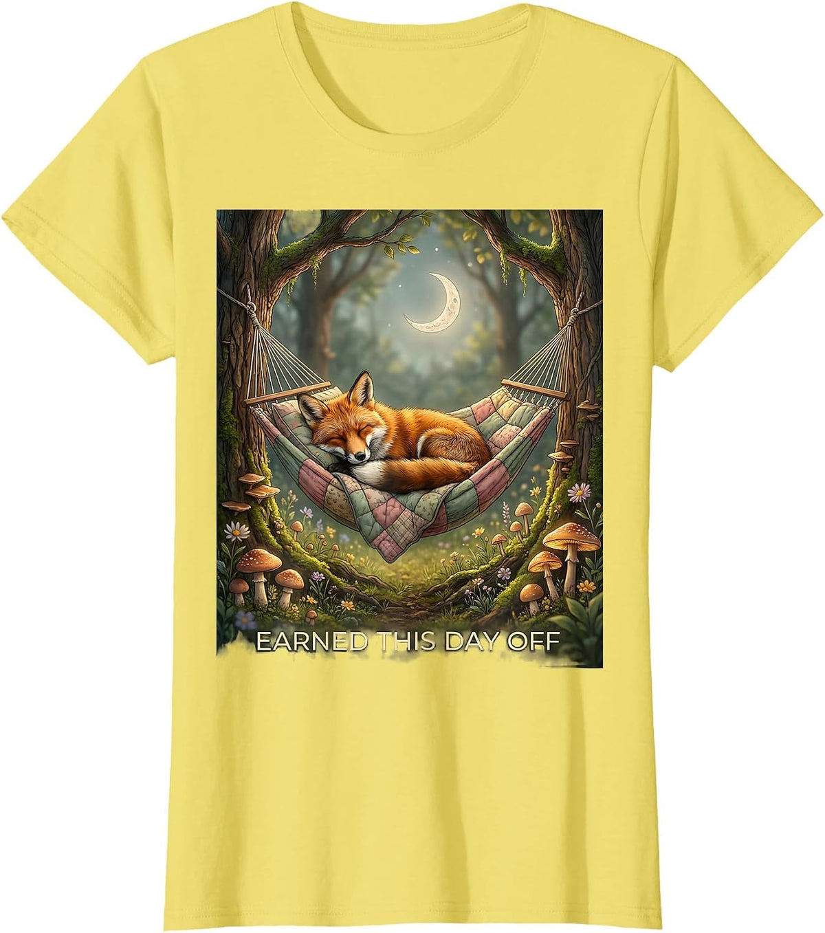 Earned This Day Off Labor Day Graphic Design T-Shirt - Lemon Yellow