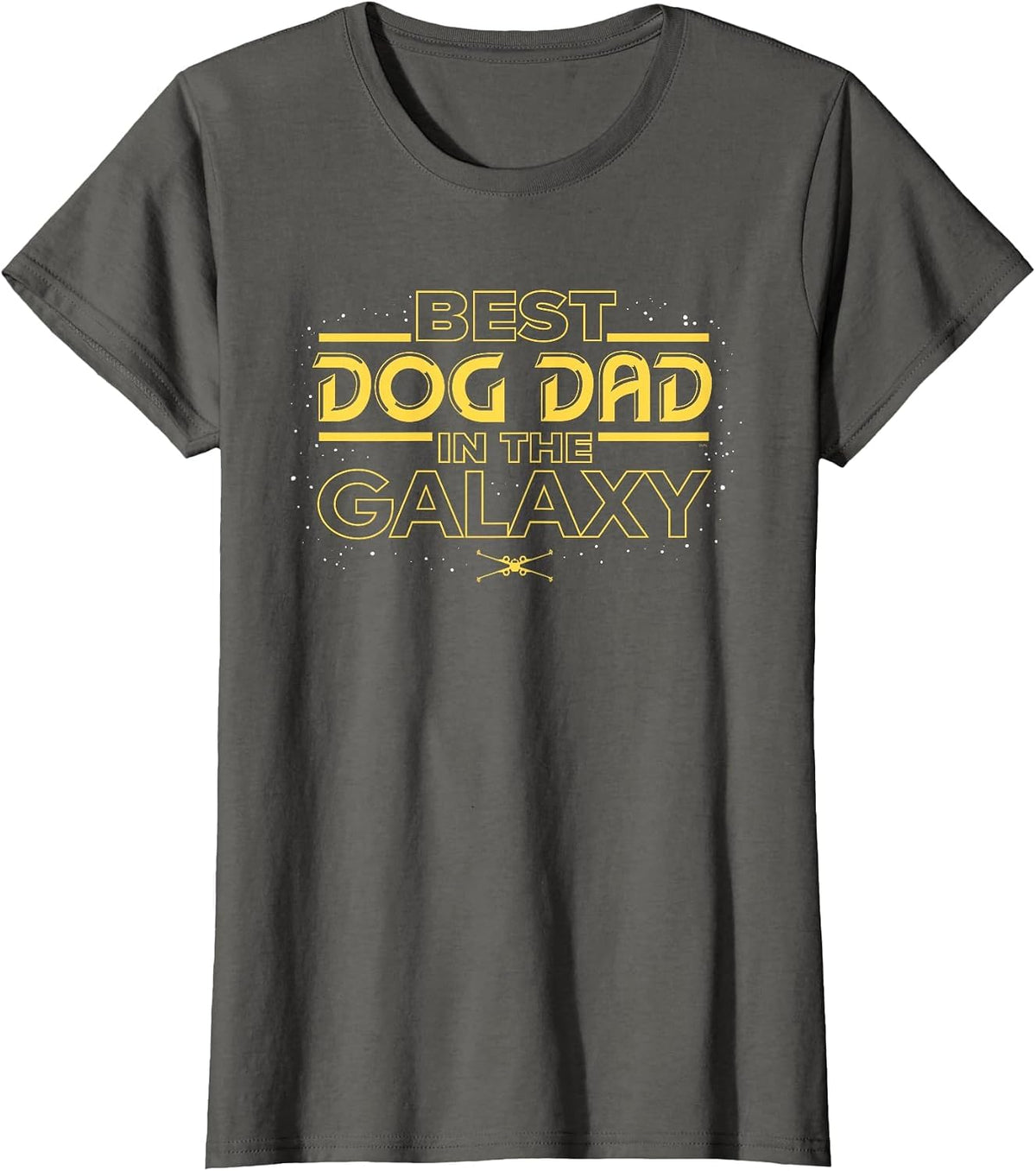 Star Wars Best Dog Dad in the Galaxy Birthday Father’s Day T-Shirt - Asphalt Grey