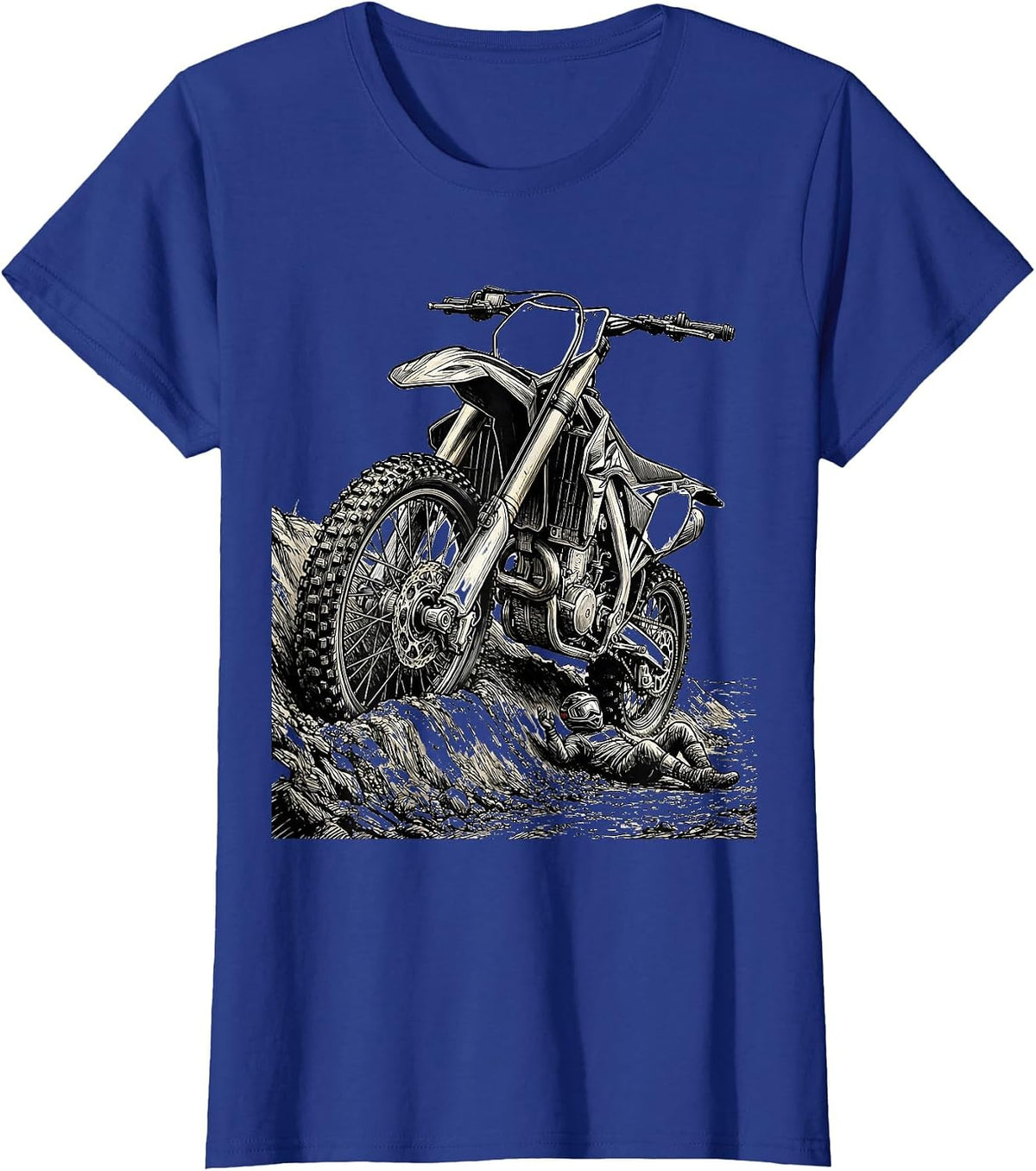 Women's Dirt Bike Crash Humor Motocross Rider Gift T-Shirt - Royal Blue