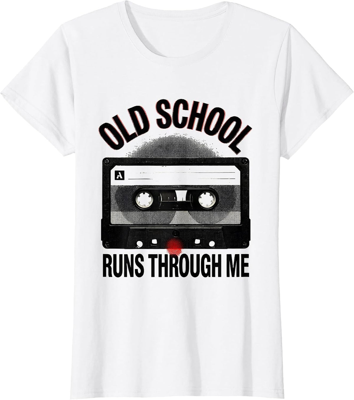 Old School Runs Through Me Vintage Hip Hop Rap Nostalgia T-Shirt - White