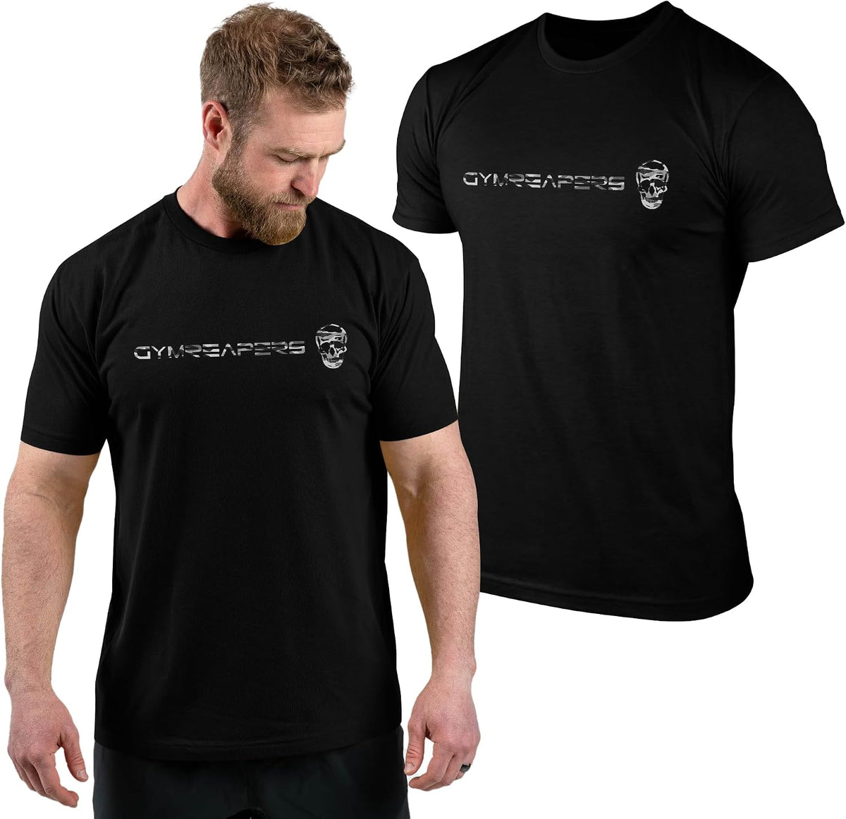 Gymreapers Moisture Wicking Short Sleeve T-Shirt for Men - Crew Neck Workout Shirts - Casual Gym Cotton Everyday Tee -