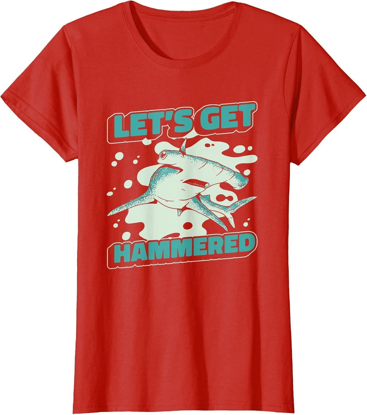 Hammerhead Shark Hammer Fish T-Shirt - Red