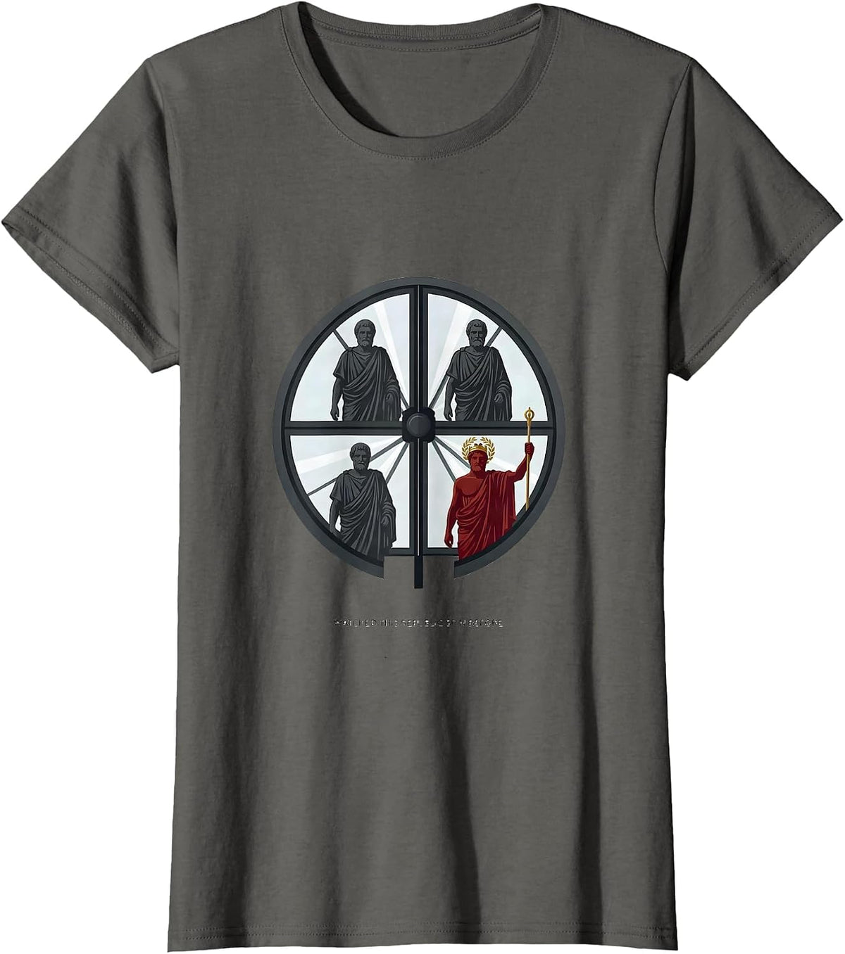 Women's Watched This Republic Spin Before Funny History Buff T-Shirt - Asphalt Grey