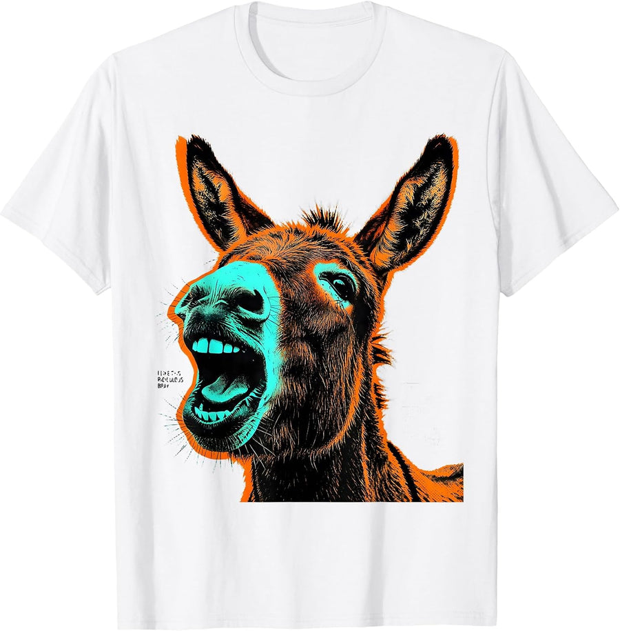 Men's I Like This Ridiculous Bray Funny Donkey Face Costume Meme T-Shirt - White