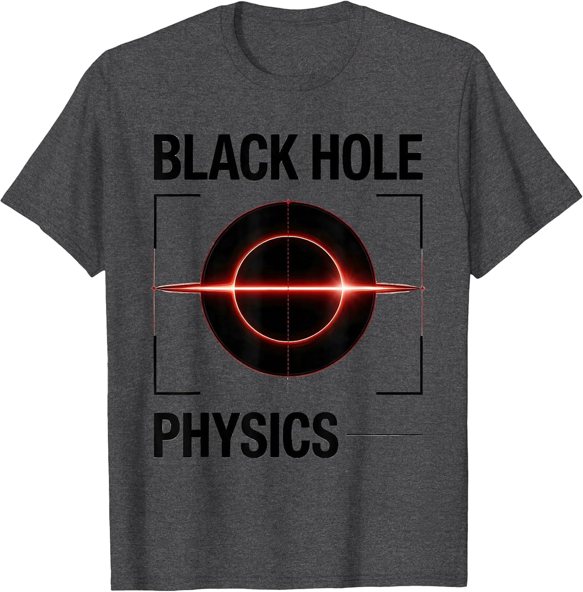 Men's Black Hole Physics Swiss International Astrophysicist T-Shirt - Dark Heather Grey