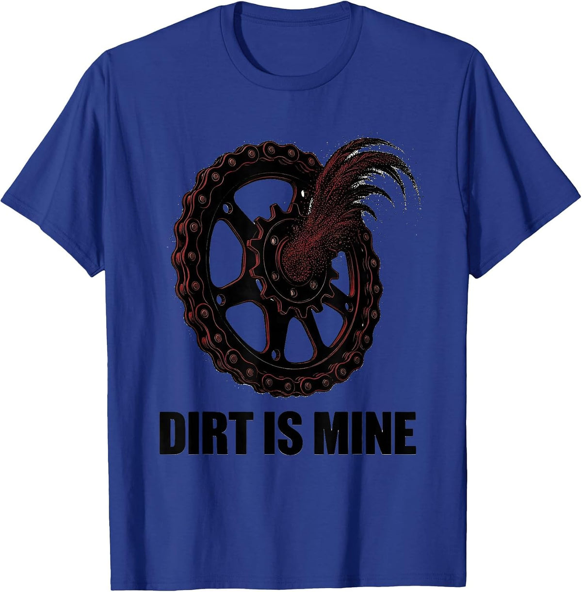 Dirt Is Mine Retro Dirt Bike Motocross Biker T-Shirt - Royal Blue
