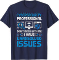 Cyber Security Professional Funny IT Security Ethical Hacker T-Shirt - Navy Blue