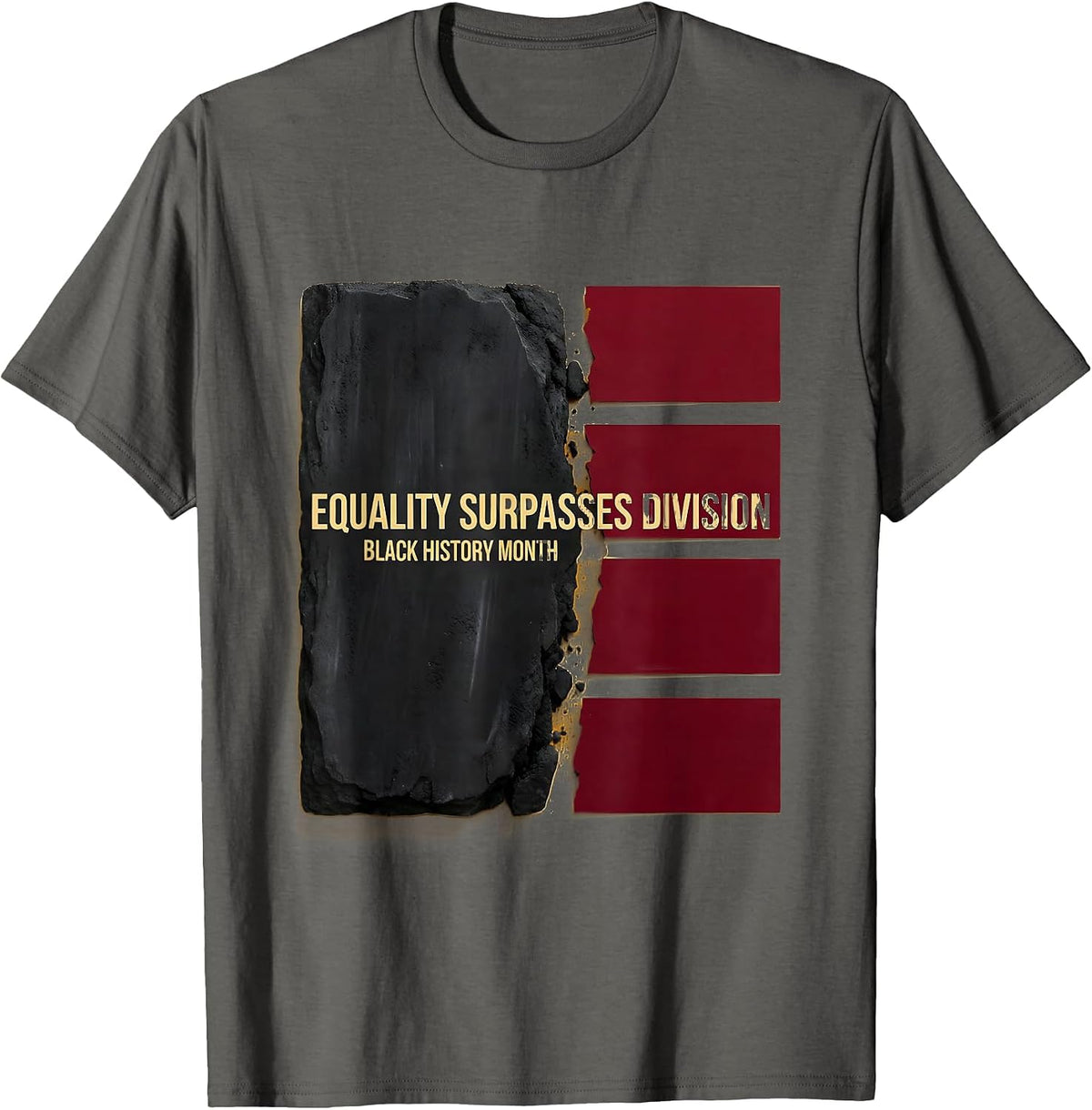 Men's Equality Surpasses Division Black History Month T-Shirt - Asphalt Grey