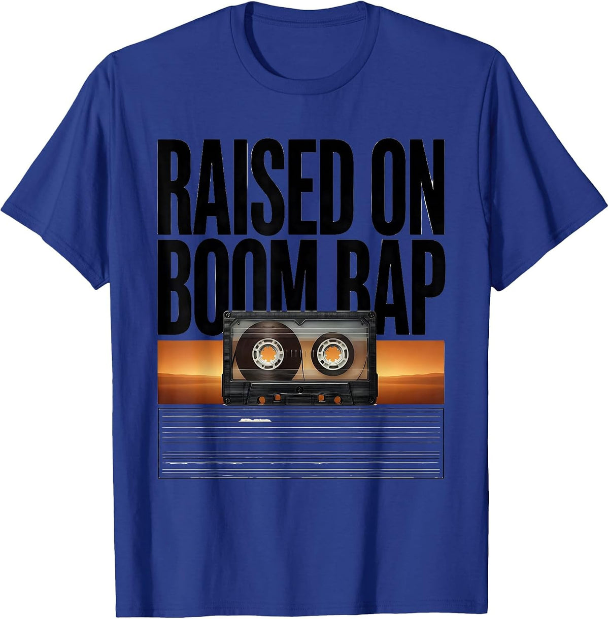 Raised On Boom Bap Old School Hip Hop Retro 80s 90s Gifts T-Shirt - Royal Blue
