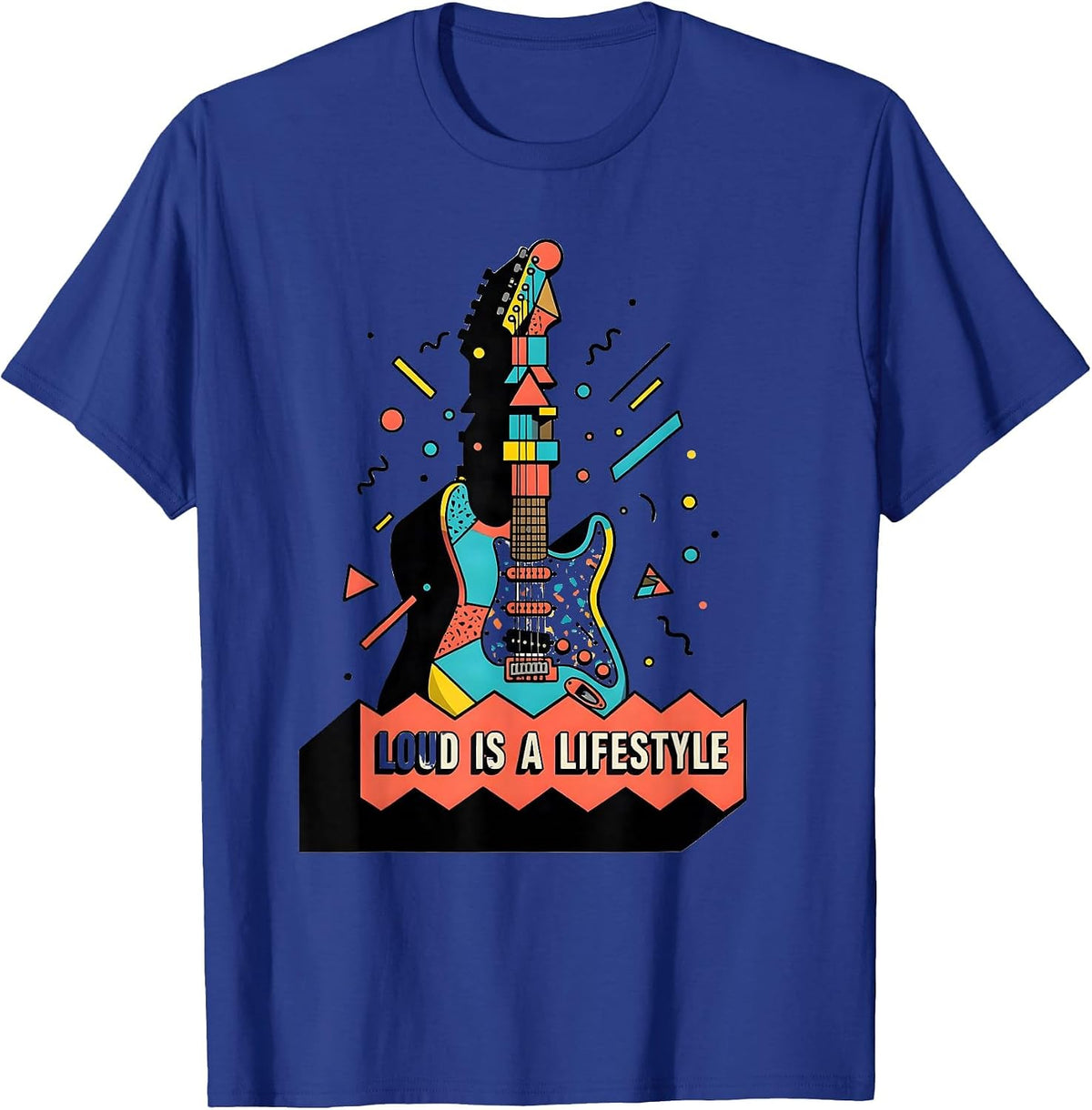 Loud Is A Lifestyle Metal Band Graphic Design T-Shirt - Royal Blue