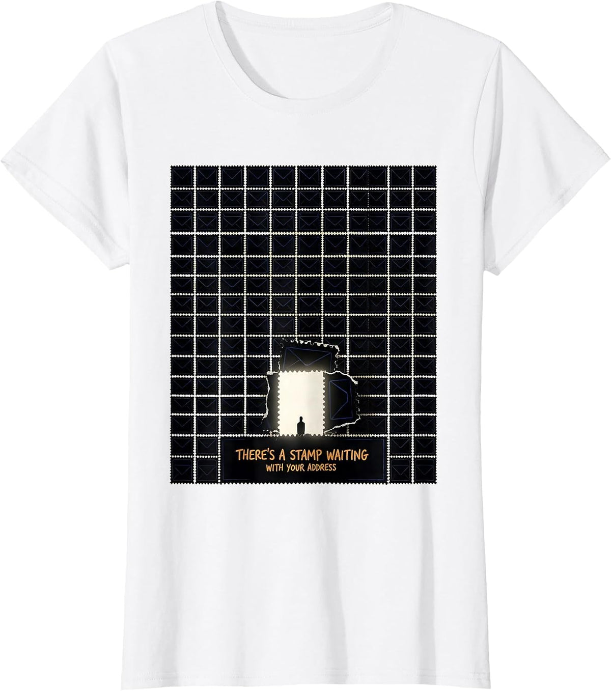 There's A Stamp Waiting With Your Address Christian Faith T-Shirt - White