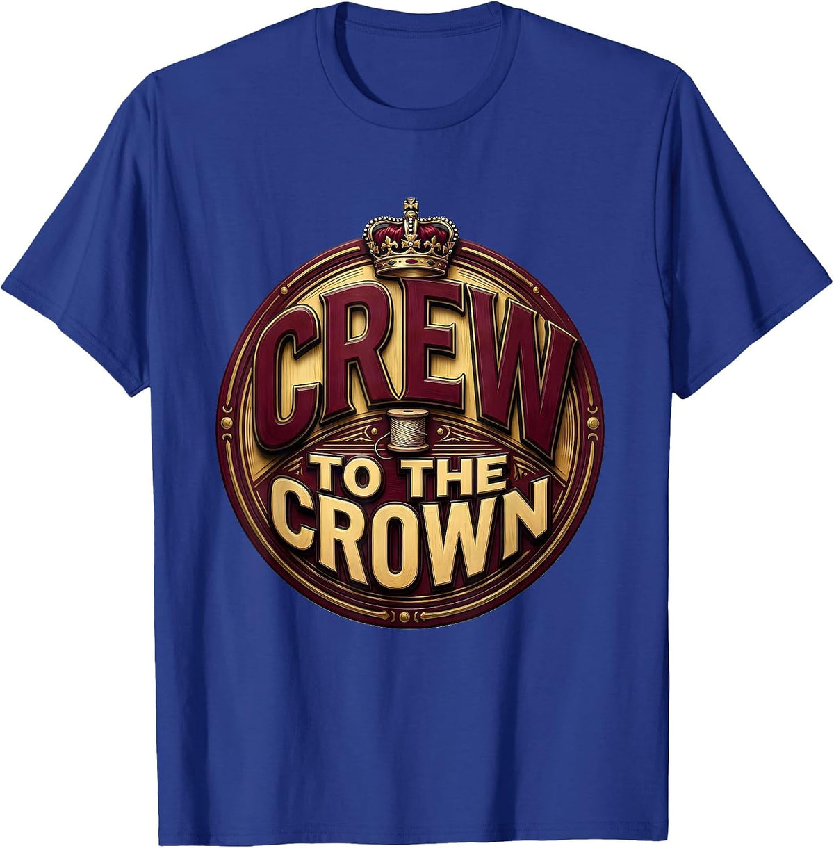 Crew To The Crown Funny Dental Hygienist Vintage Collegiate T-Shirt - Royal Blue