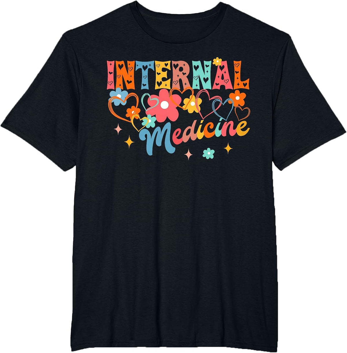 Medical Student Doctor Medicine Doctor Internal Medicine T-Shirt - Black