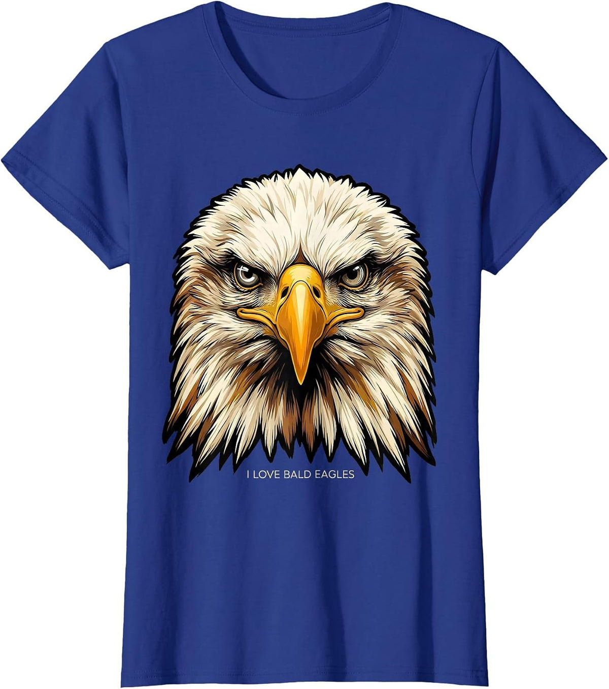 Women's I Love Bald Eagles Funny Eagle Sunglasses Bird Lover Humor T-Shirt - Royal Blue