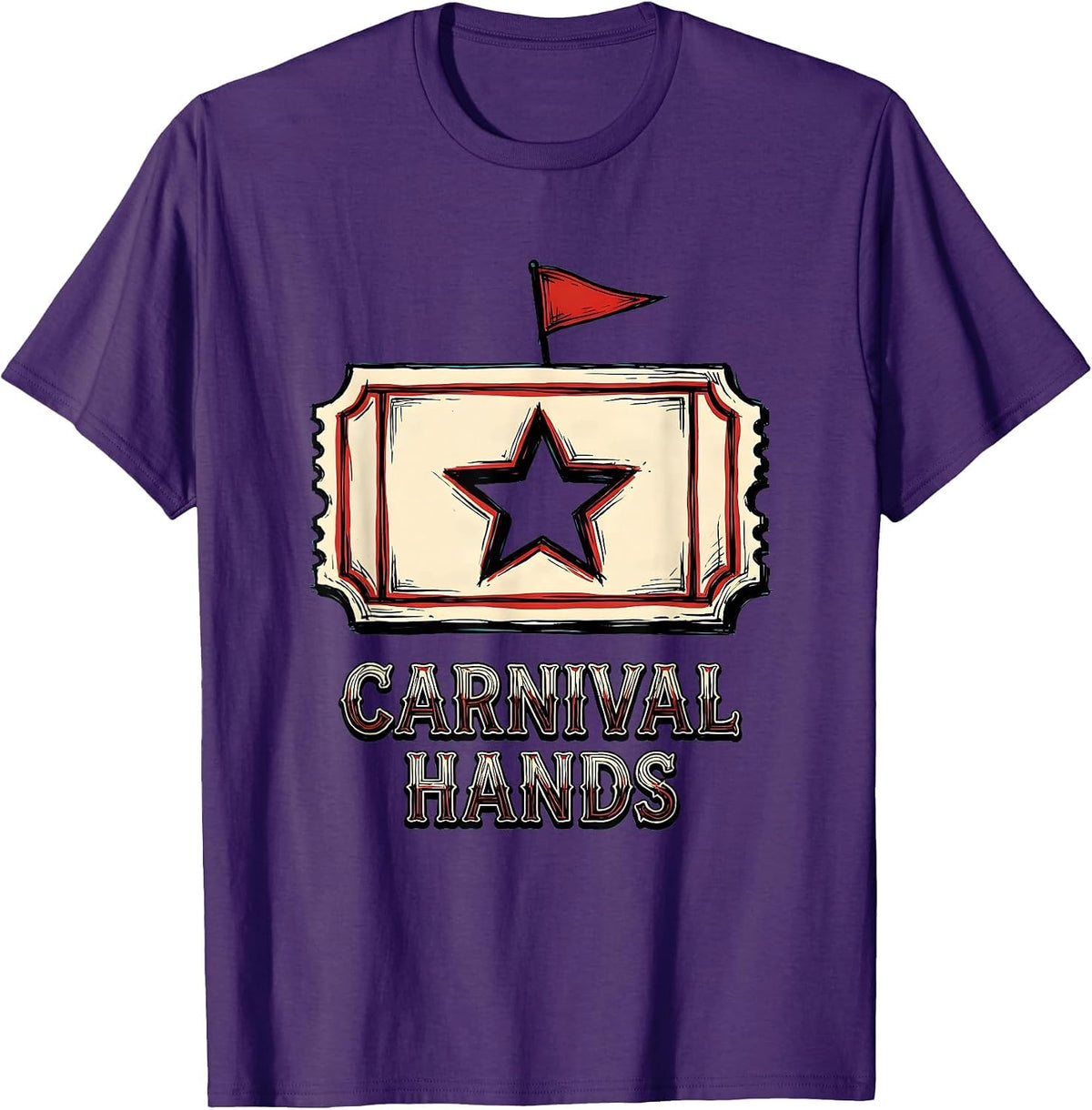 Men's Carnival Hands Sign Painter Showcard Circus Crew Birthday T-Shirt - Purple