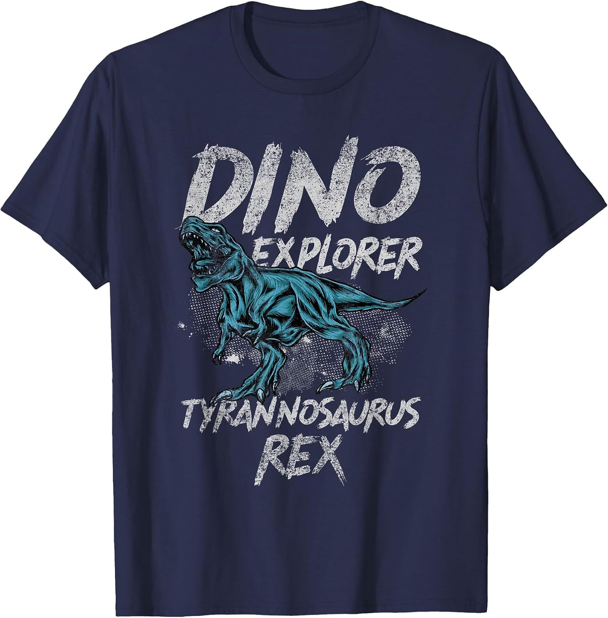 Dino Explorer Tyrannosaurus Rex Dinosaur Design Geologist T-Shirt - Navy Blue