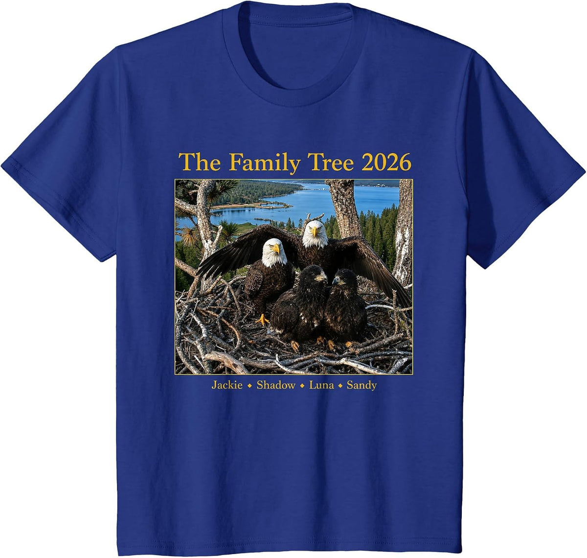 The Family Tree 2026 Jackie Shadow Luna Sandy T-Shirt - Royal Blue