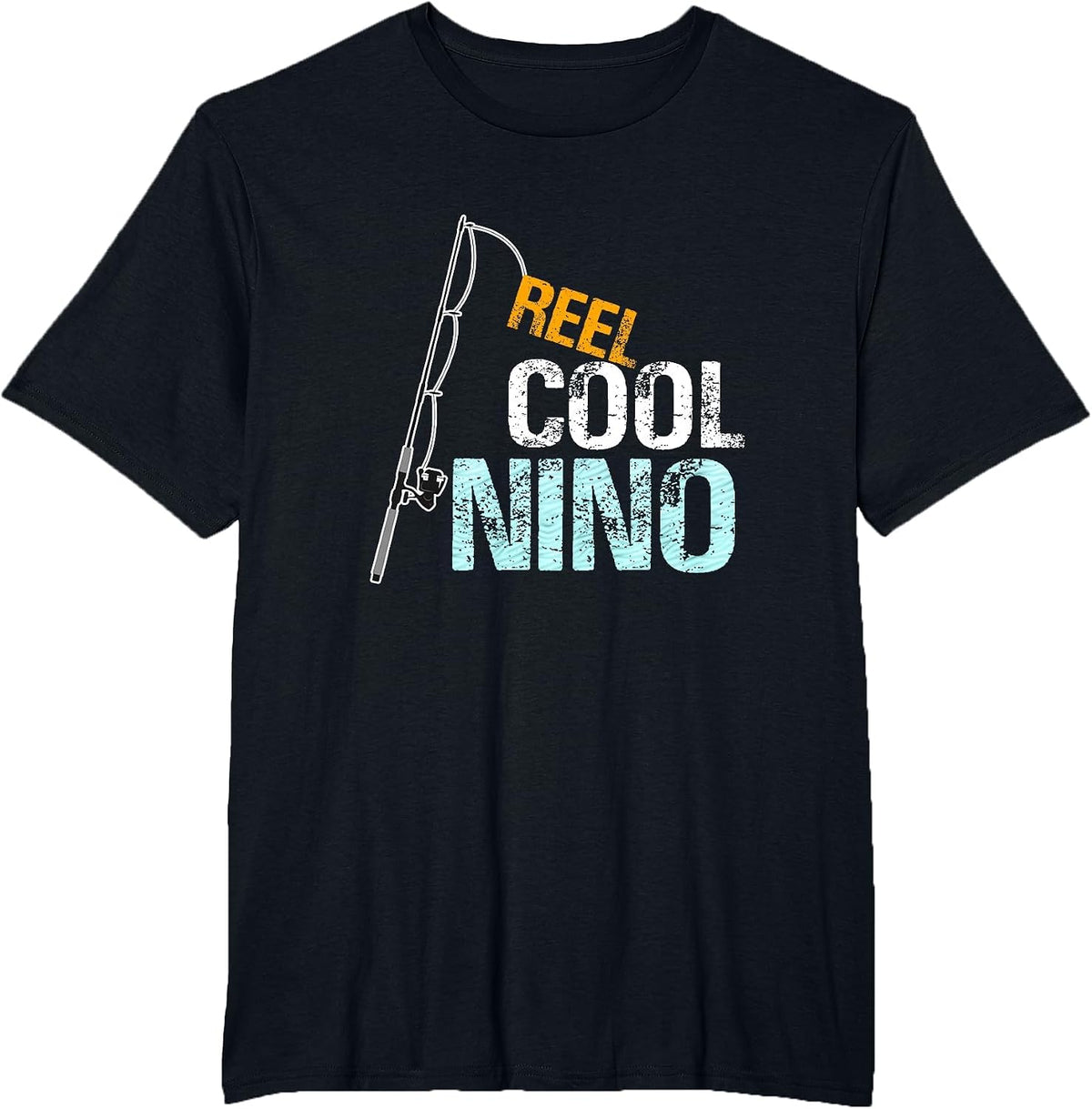 Reel Cool Nino Fishing Spanish Mexican Godfather T-Shirt - Black