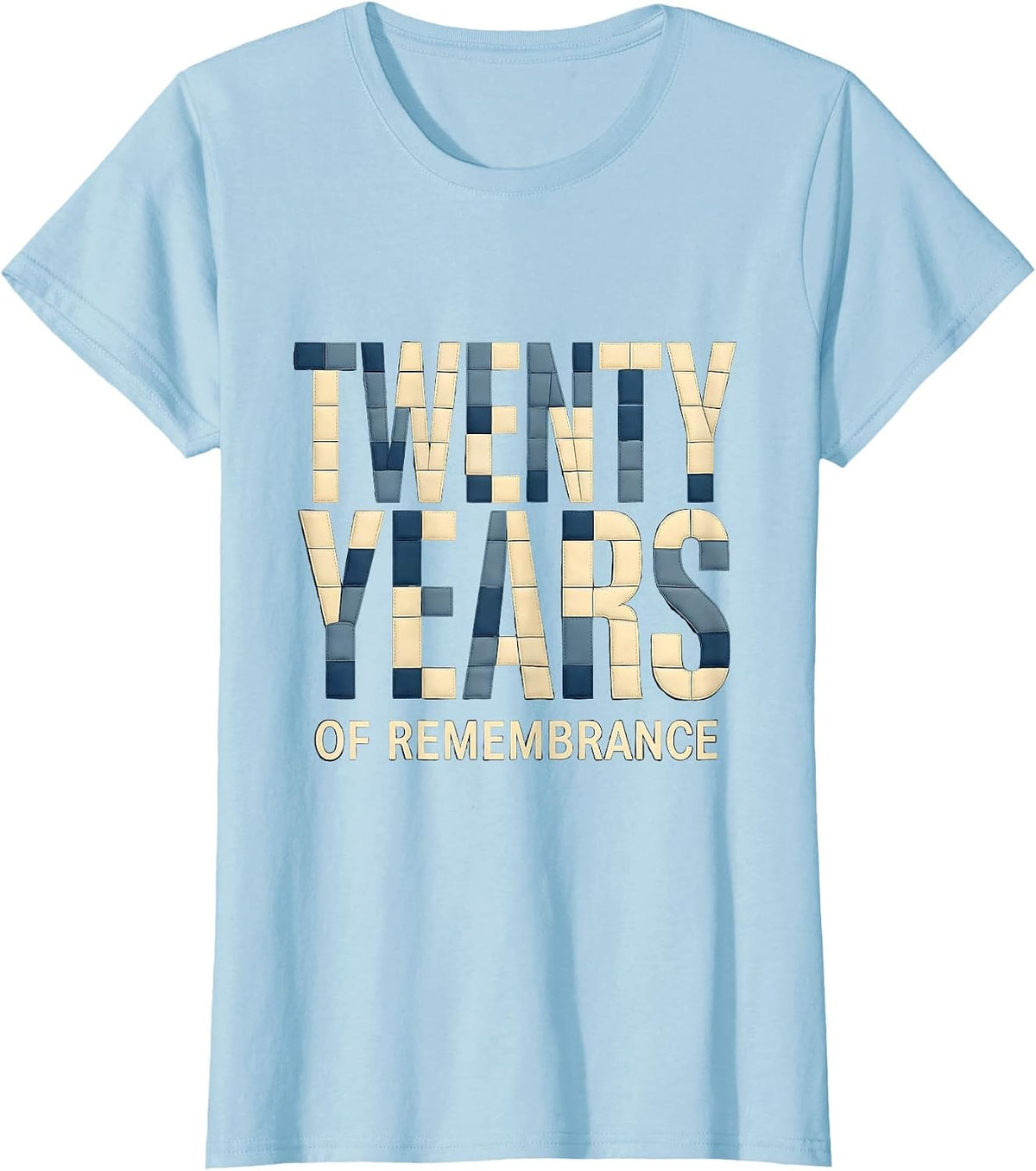 Twenty Years of Remembrance September 11 Memorial T-Shirt - Baby Blue