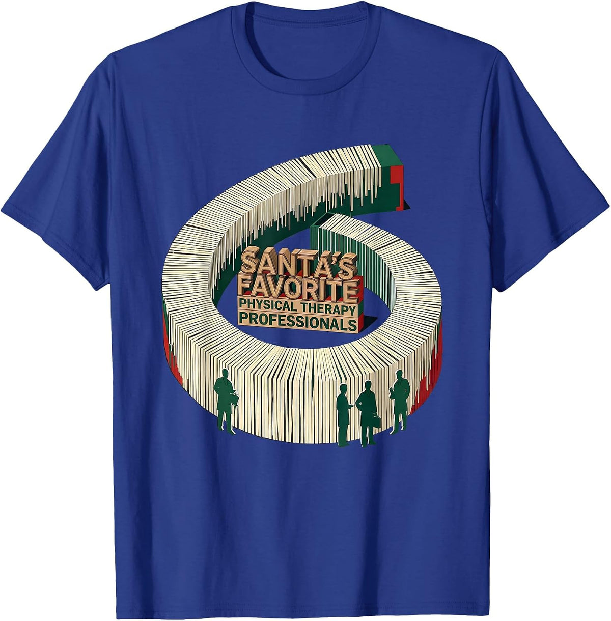 Men's Santa's Favorite Physical Therapy Professionals PT T-Shirt - Royal Blue