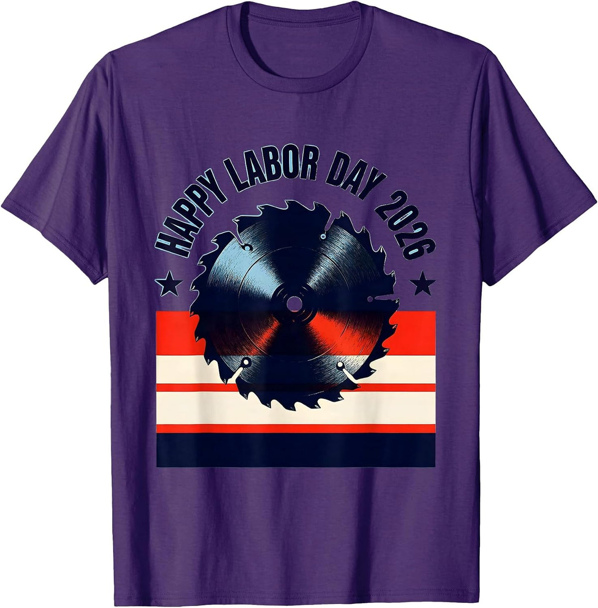 Happy Labor Day 2026 Patriotic Union Worker Pride T-Shirt - Purple
