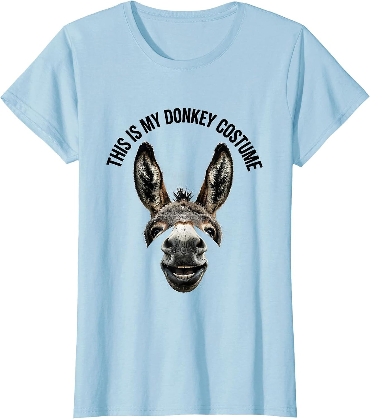 Women's This Is My Donkey Costume Funny Animal Humor Halloween Party T-Shirt - Baby Blue