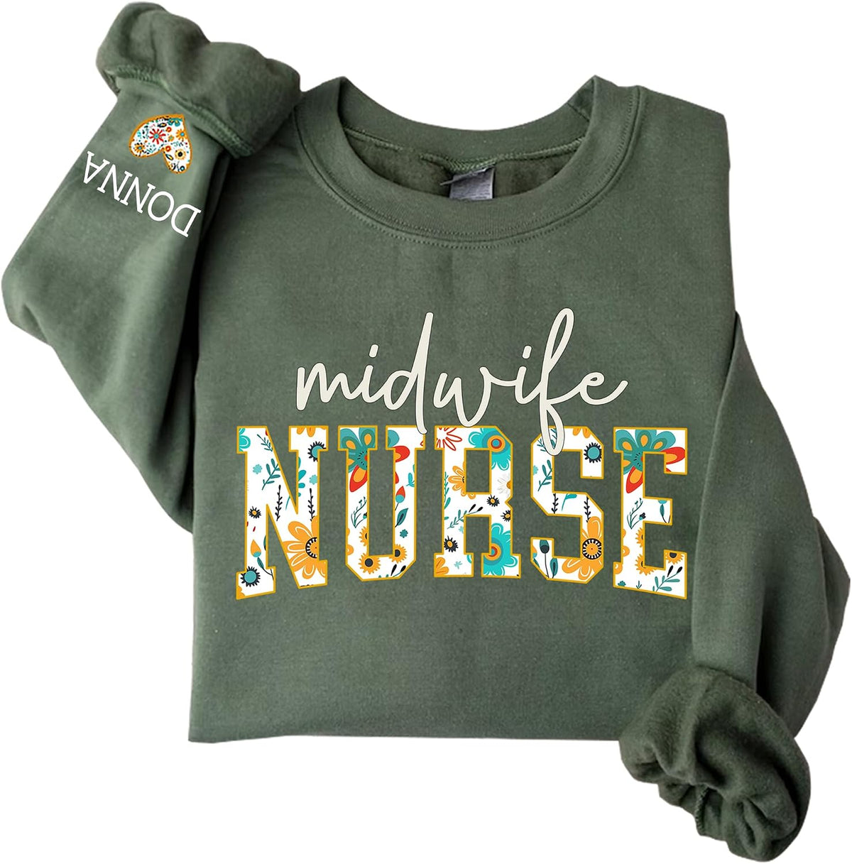 Personalized Nurse Sweatshirt for Women, Custom Name & Specialties (ER, RN, NP, L&D), Nurse Gifts - Nurse 11