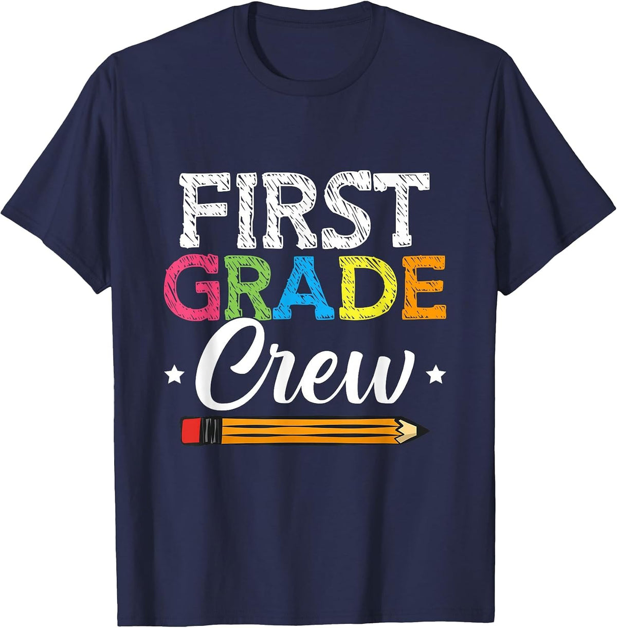 First Grade Crew Back to School 1st Grade Teachers Students T-Shirt - Navy Blue
