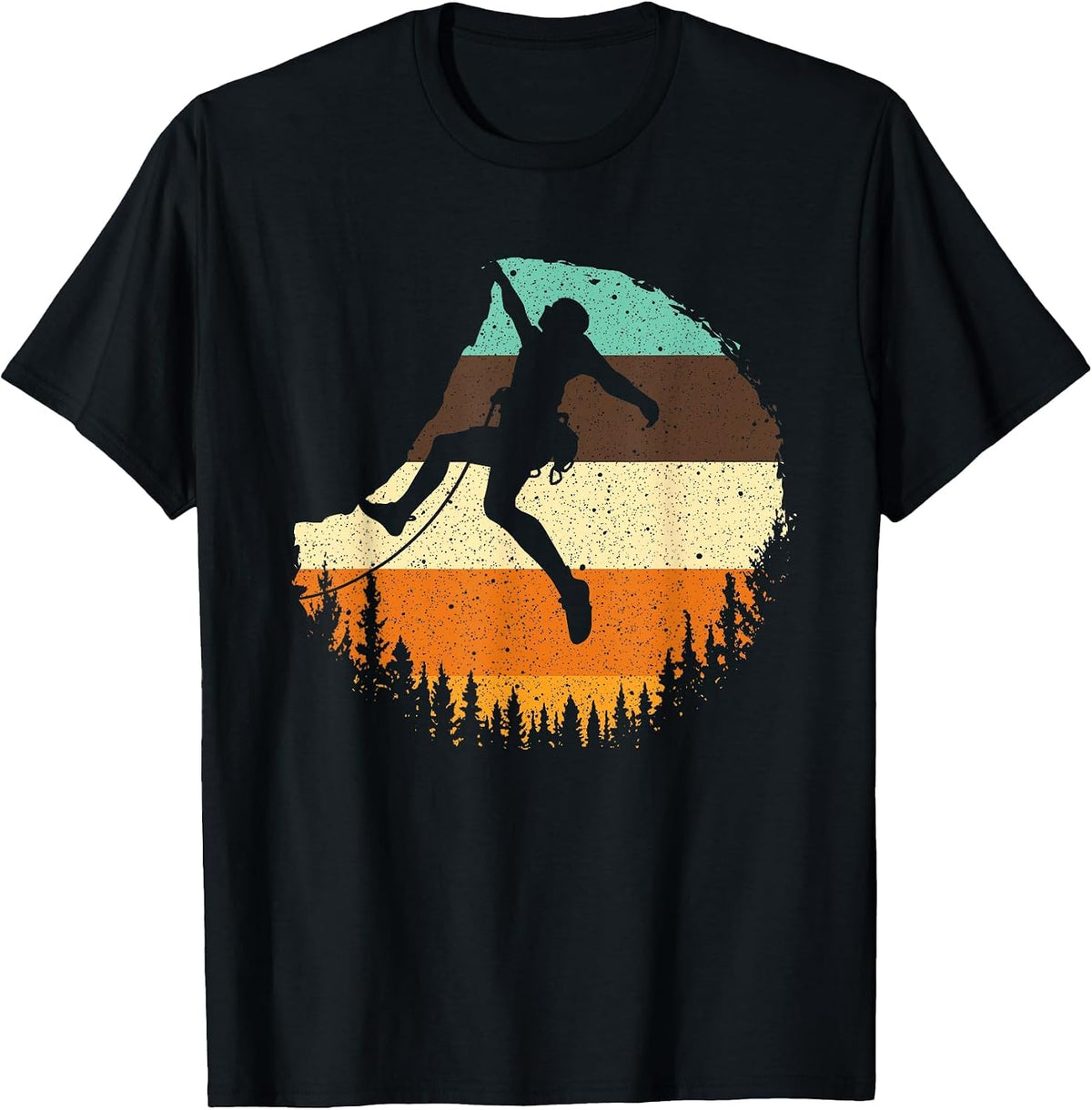 Cool Rock Climbing for Men Women Mountain Climber Bouldering T-Shirt - Black