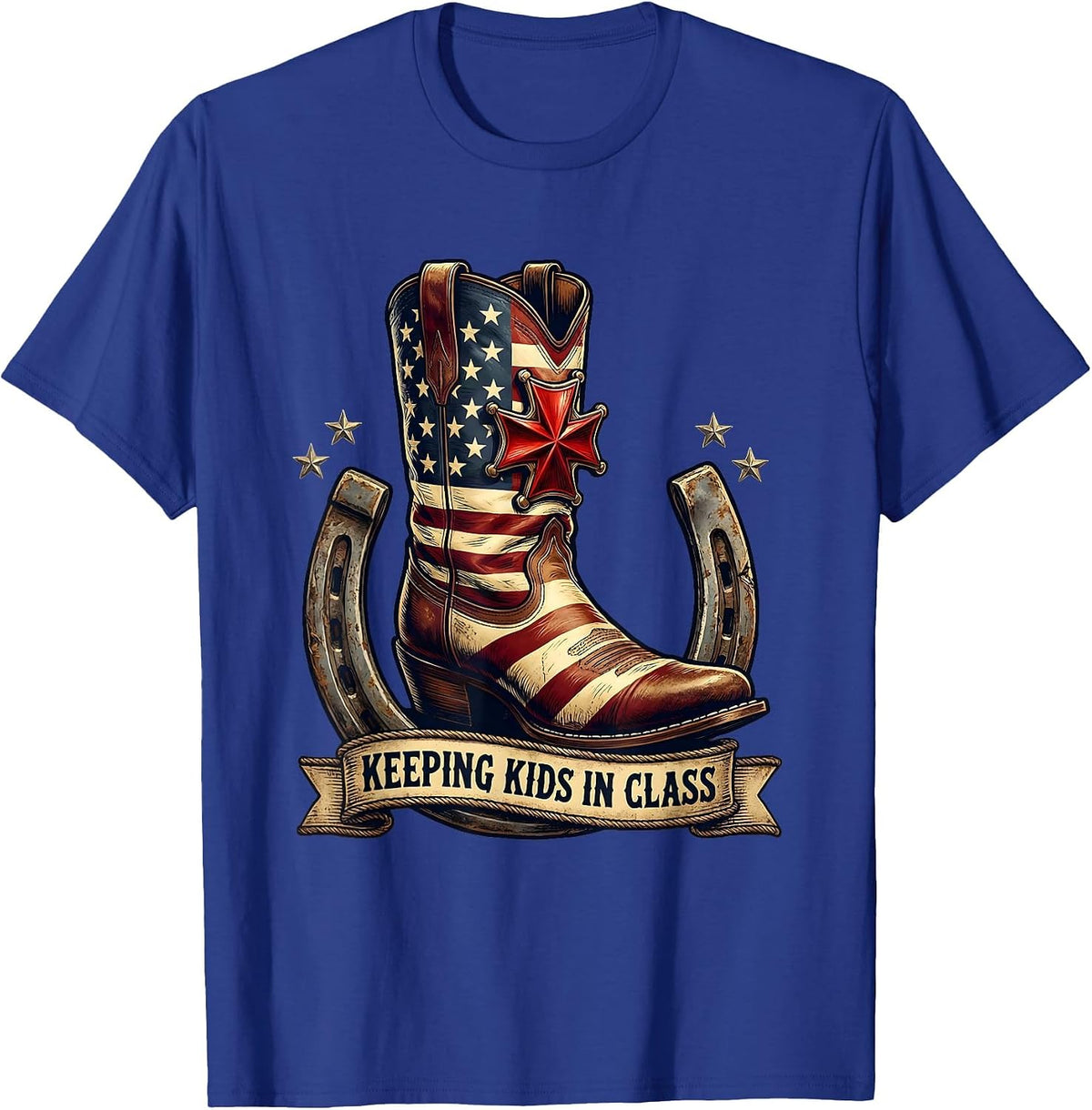 Men's Keeping Kids In Class School Nurse Design T-Shirt - Royal Blue