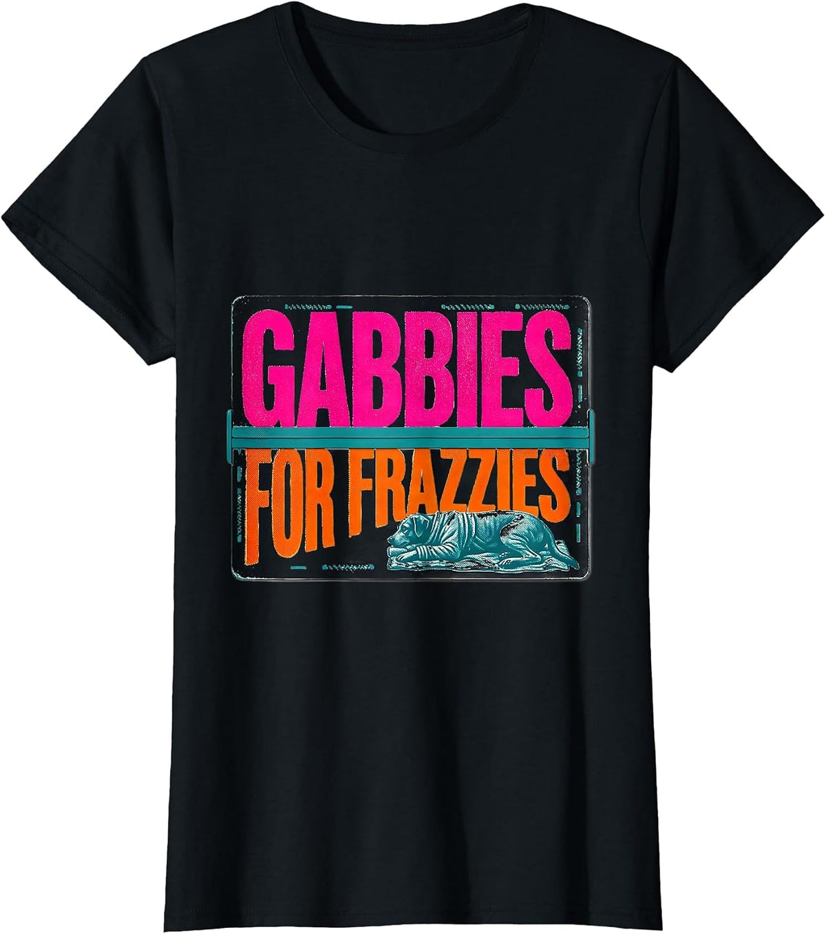 Gabbies For Frazzies Risograph Vet Tech Veterinary T-Shirt - Black