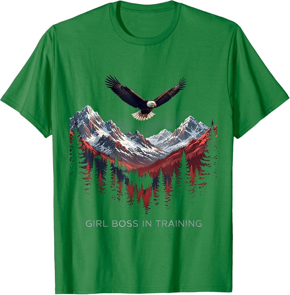 Men's Girl Boss In Training Motivational Design T-Shirt - Kelly Green