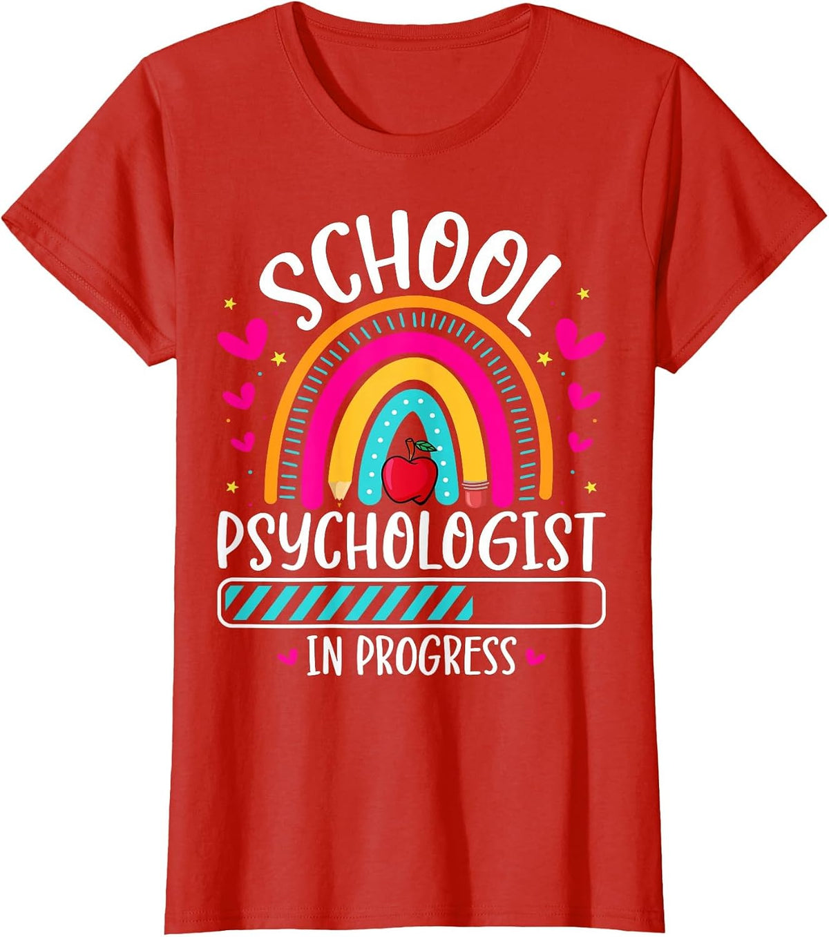 Future School Psychologist in Progress Psychology Counselor T-Shirt - Red