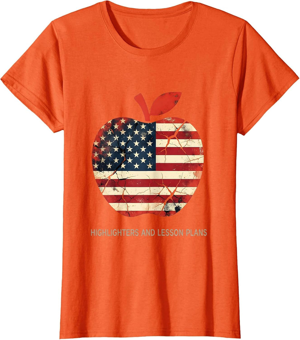 Highlighters and Lesson Plans Elementary Teacher T-Shirt - Orange