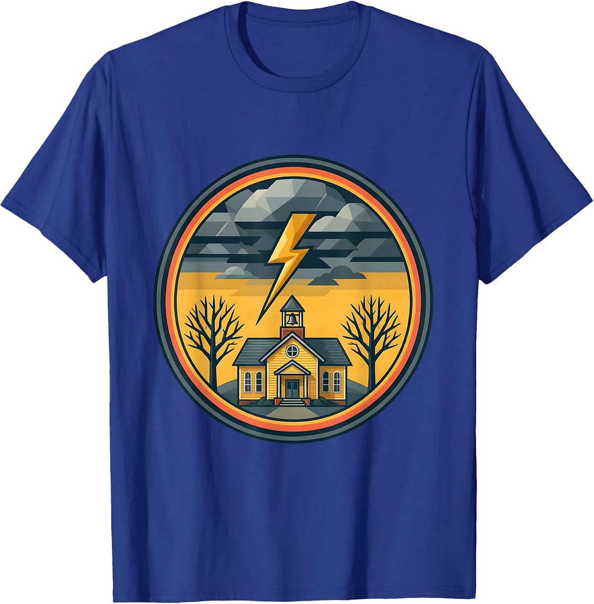 Men's Old Schoolhouse Stormy Sky Graphic Tee T-Shirt - Royal Blue