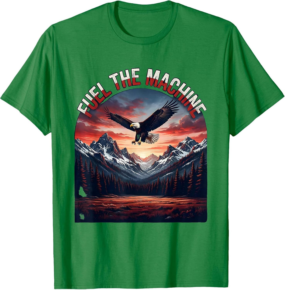 Men's Fuel the Machine Pit Crew Racing Design T-Shirt - Kelly Green