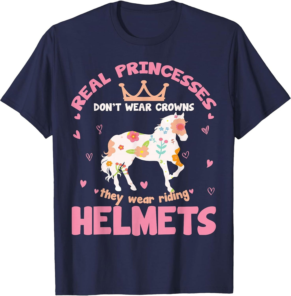 Horse Lover Horse Girl T-Shirt - Navy Blue