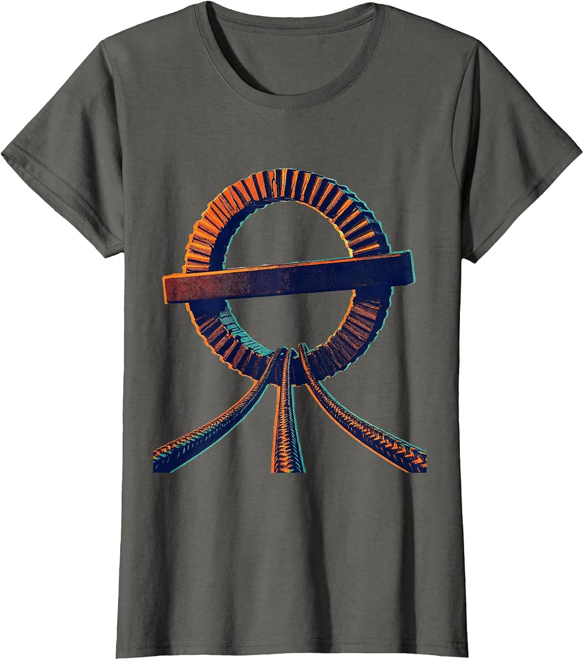 Women's Loading Ring Tech Support Sarcastic IT Humor T-Shirt - Asphalt Grey