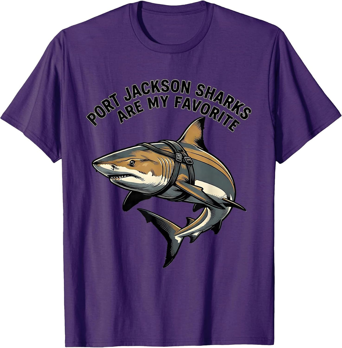 Port Jackson Sharks Are My Favorite Funny Ocean Wildlife T-Shirt - Purple