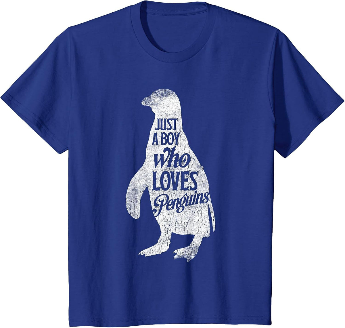 Just A Boy Who Loves Penguins T-Shirt Penguin Costume T-Shirt - Royal Blue