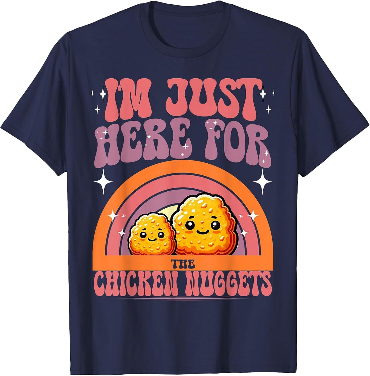 Chicken Nuggets Kawaii T-Shirt - Navy Blue