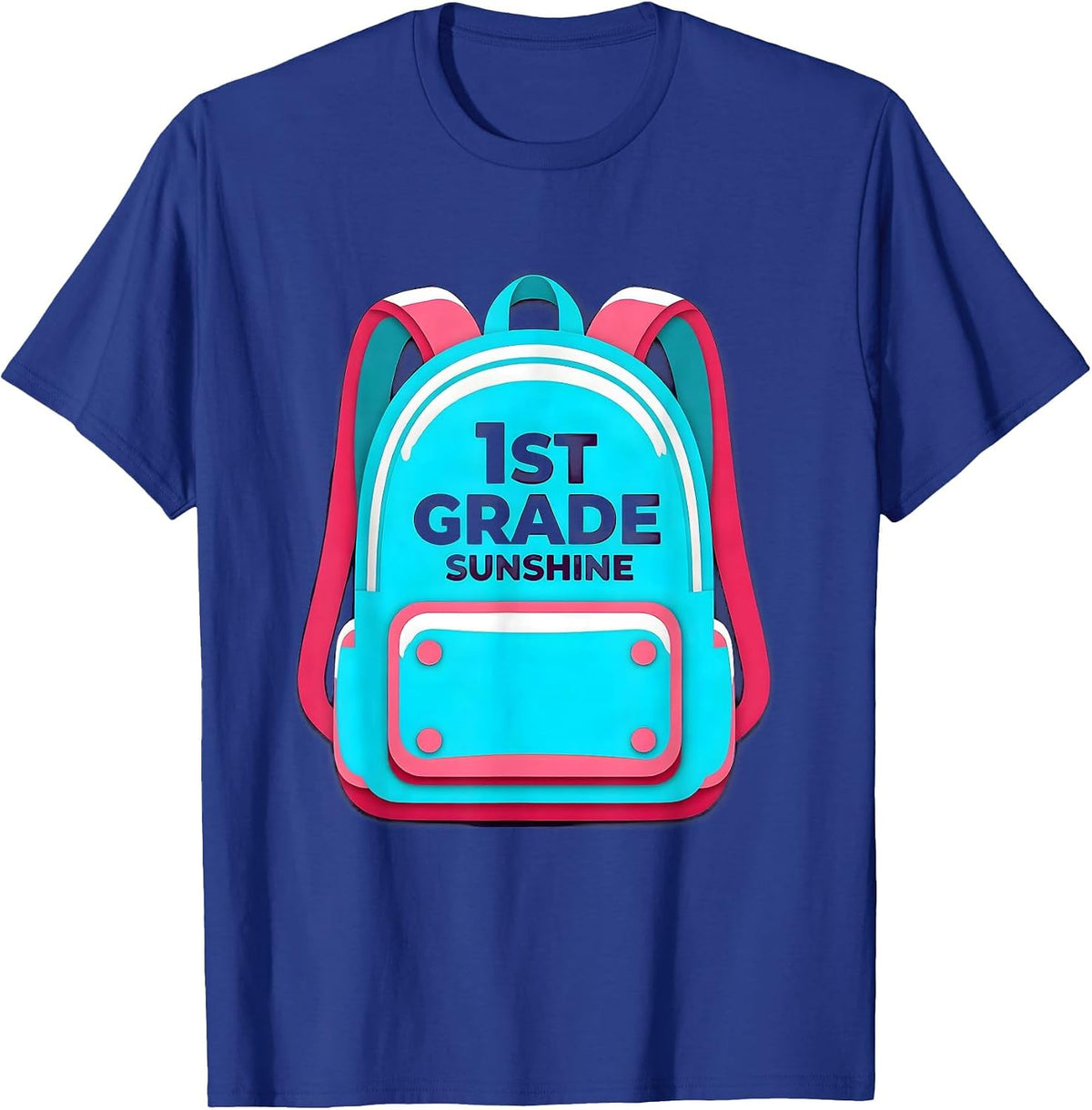 Men's 1st Grade Sunshine Gummy Jelly Pop Back To School Kids First T-Shirt - Royal Blue