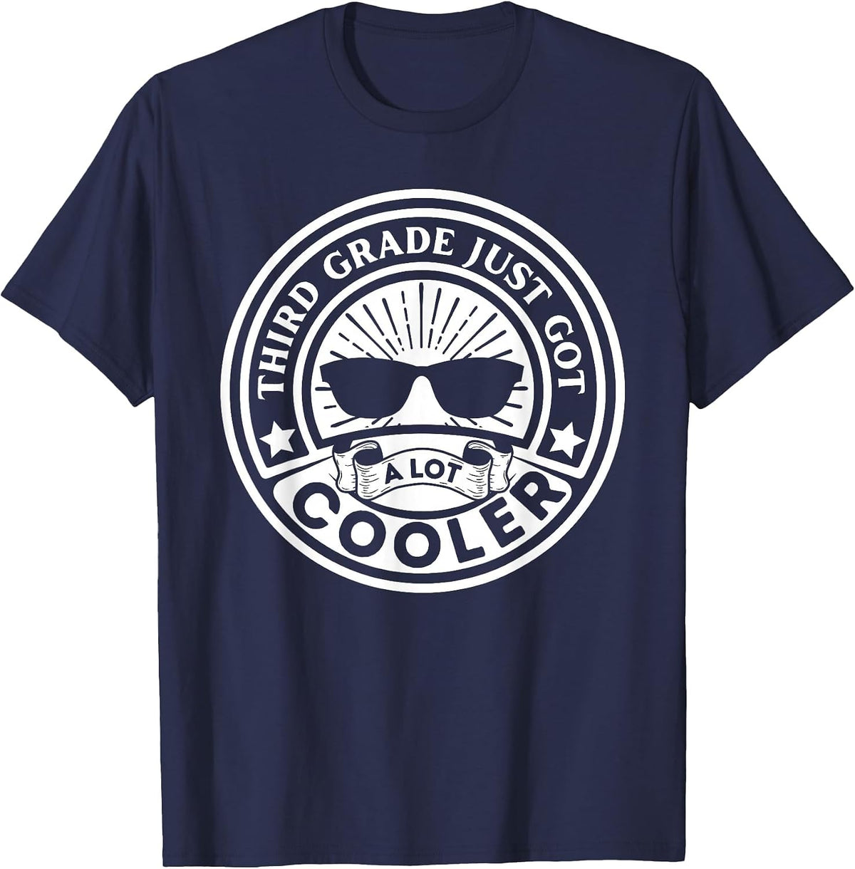 Third Grade Just got a lot Cooler Back to School Boys Girls T-Shirt - Navy Blue