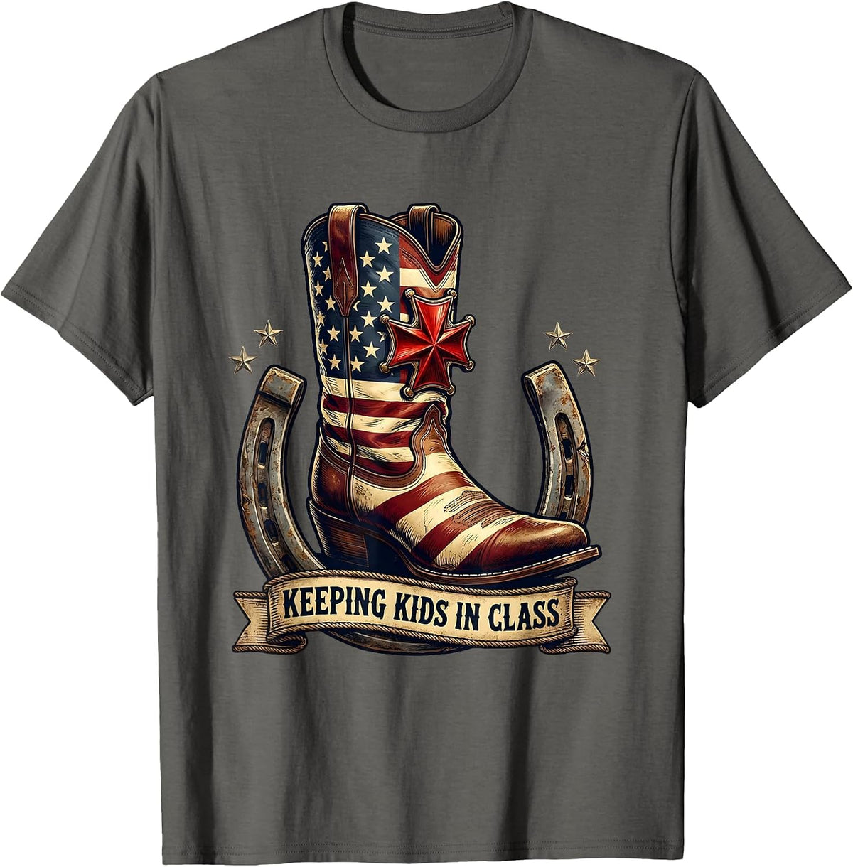 Men's Keeping Kids In Class School Nurse Design T-Shirt - Asphalt Grey