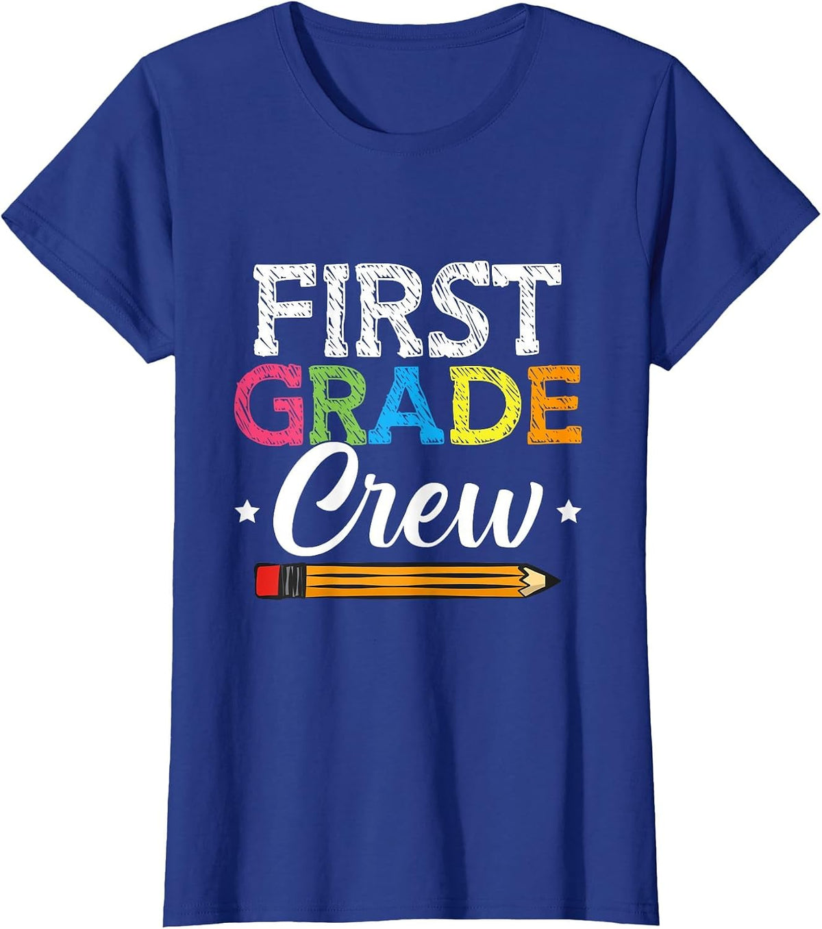 First Grade Crew Back to School 1st Grade Teachers Students T-Shirt - Royal Blue