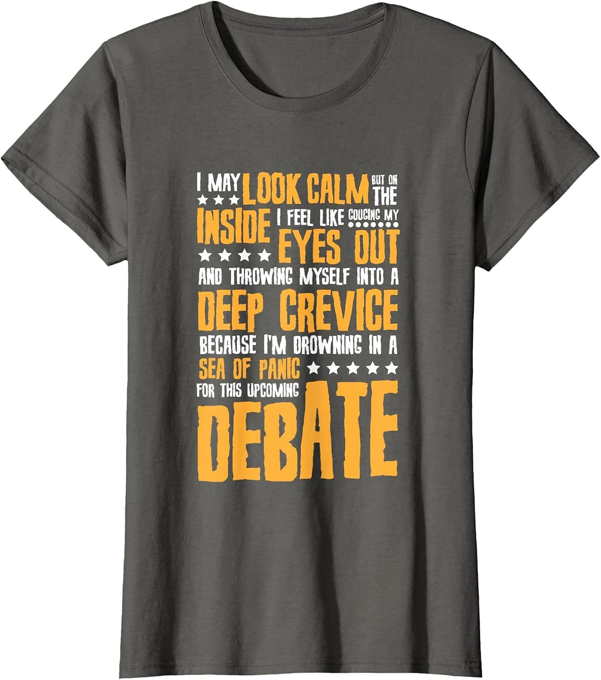 Topicality College Debaters Speech High School Debate Team T-Shirt - Asphalt Grey