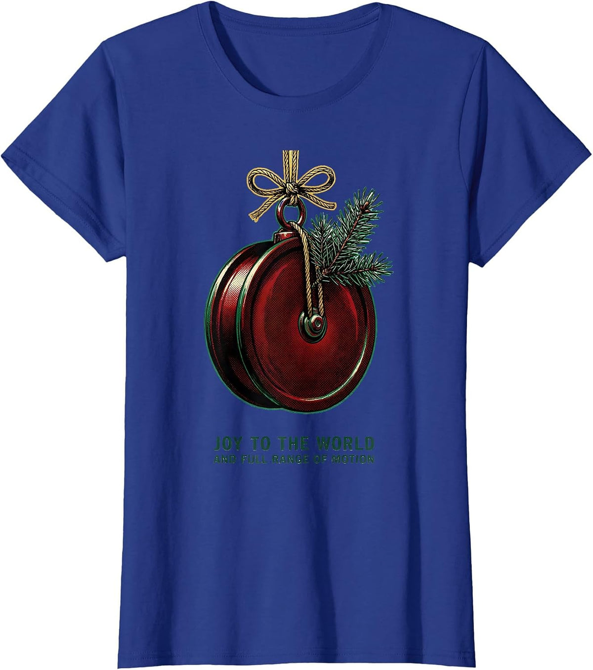 Women's Joy To The World, And Full Range Of Motion Physical Therapy T-Shirt - Royal Blue