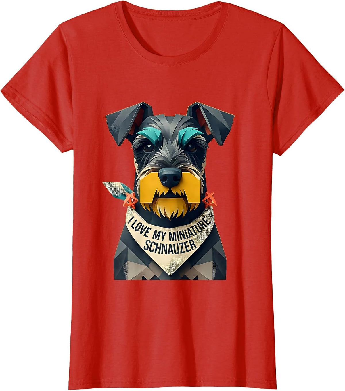 I Love My Miniature Schnauzer Funny Schnauzer Owner Breed T-Shirt - Red