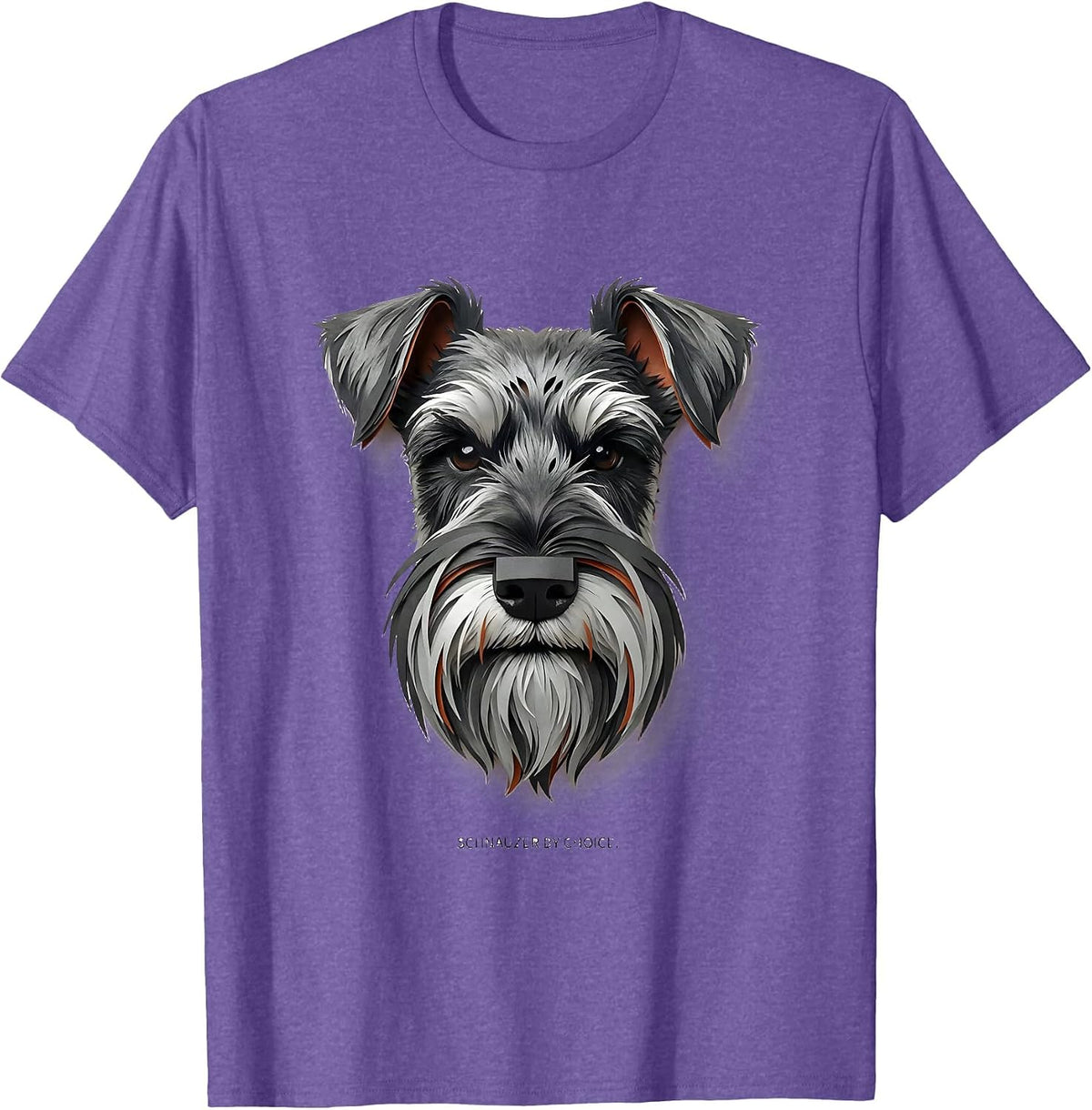 Men's Schnauzer By Choice Funny Miniature Schnauzer Lover Gift T-Shirt - Purple Heather