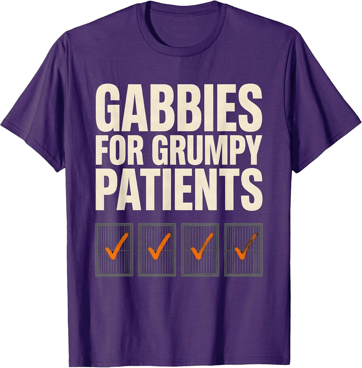 Men's Gabbies For Grumpy Patients Funny Vet Tech Occupational T-Shirt - Purple
